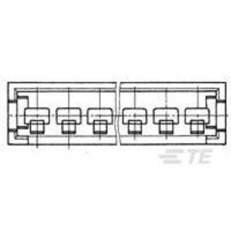 TE CONNECTIVITY AMPMODU II COSI PIN HSG  SGL ROW  15 POS 280635